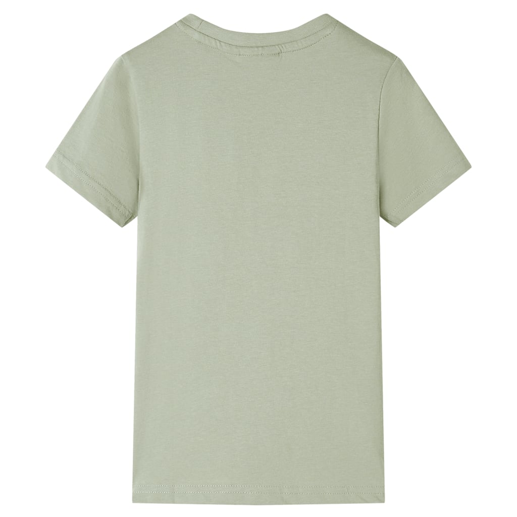 VidaXL Kindershirt mit kurzen Ärmeln 128 helles Khaki