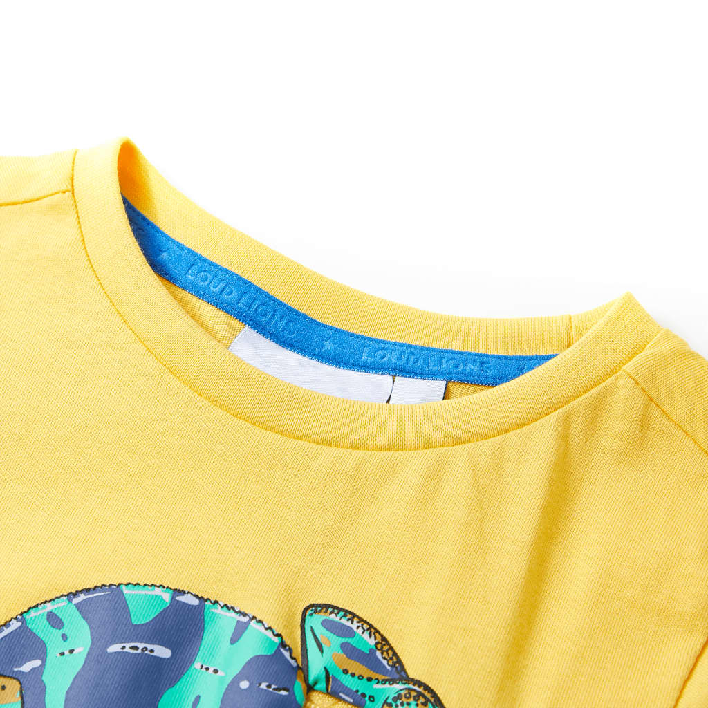 VidaXL Kindershirt mit kurzen Ärmeln 116 hellocker
