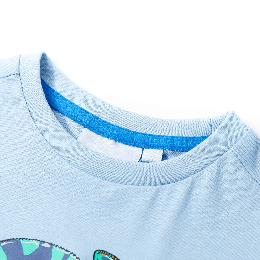 VidaXL Kindershirt mit kurzen Ärmeln 140 Hellblau