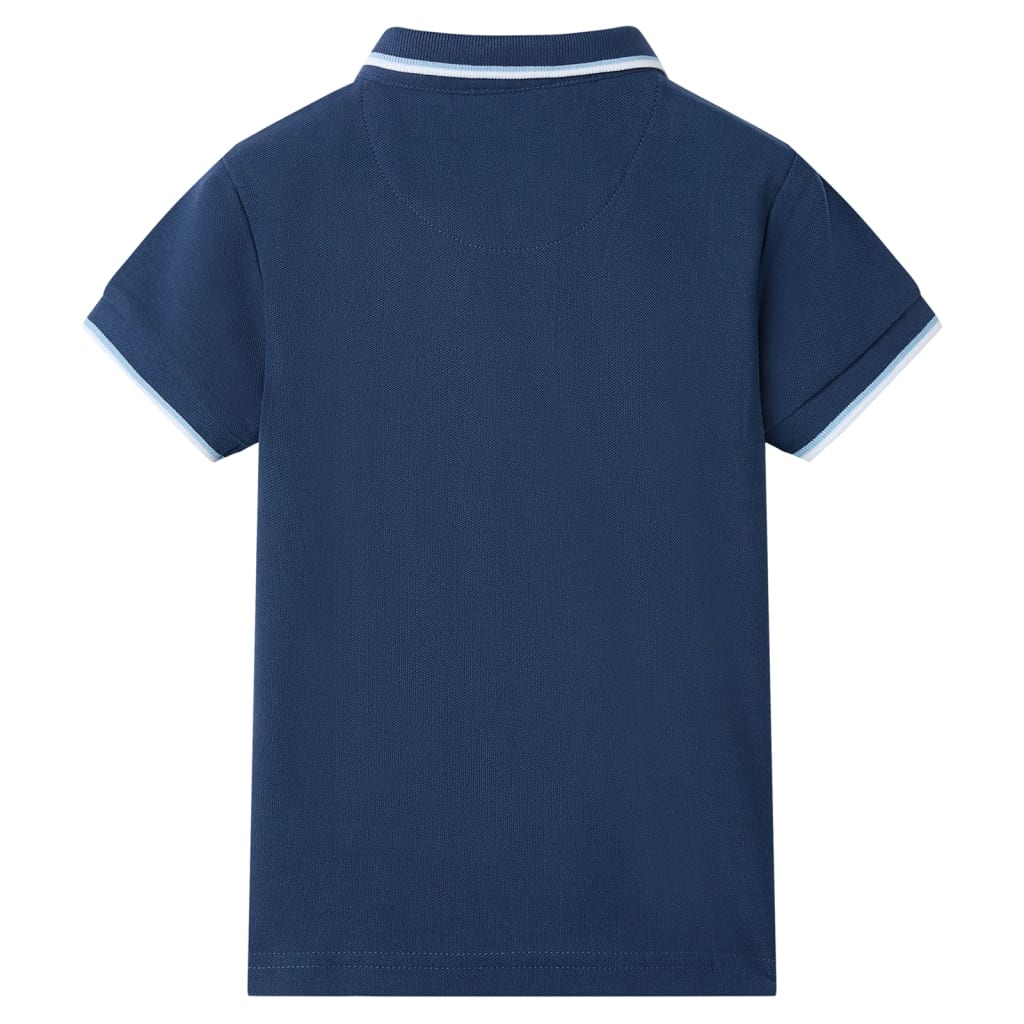 VidaXL Kinderpoloshirt 92 dunkelblau