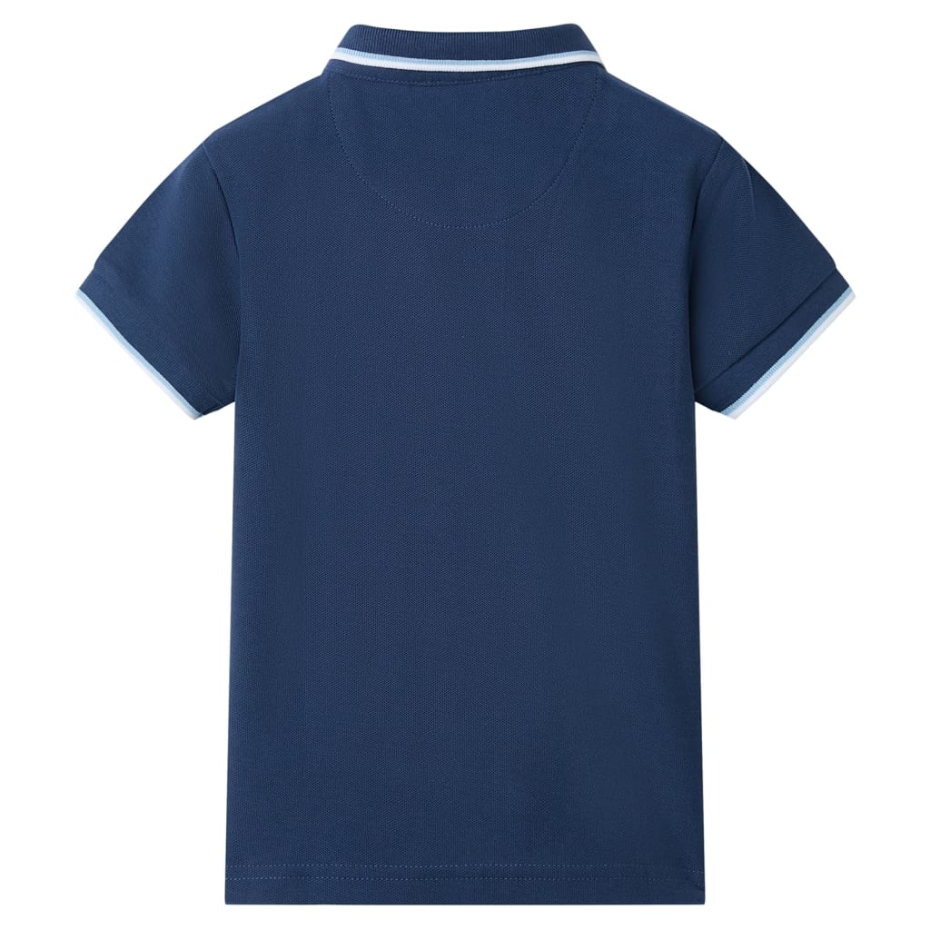 VidaXL Kinderpoloshirt 128 dunkelblau