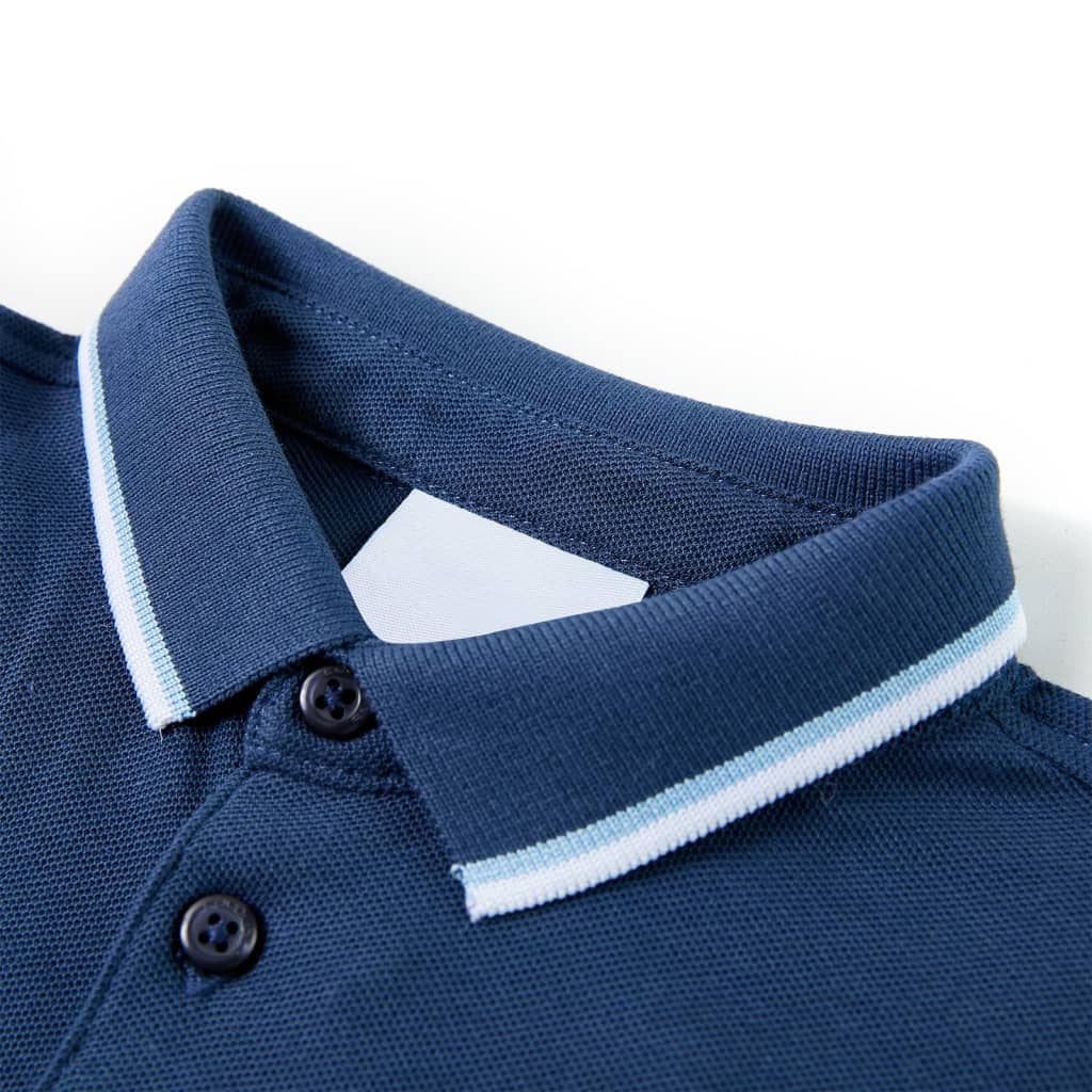 VidaXL Kinderpoloshirt 128 dunkelblau