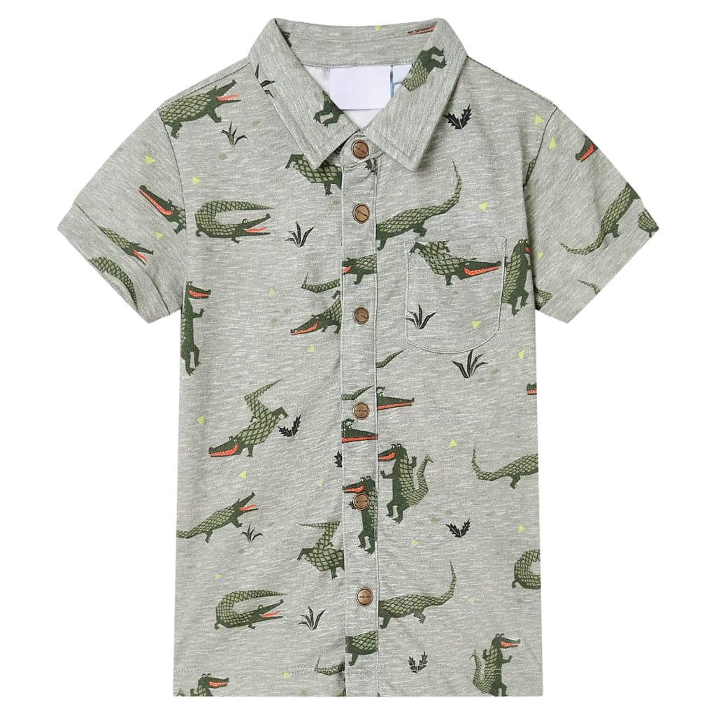 VidaXL Kindershirt 104 hellkhaki meliert
