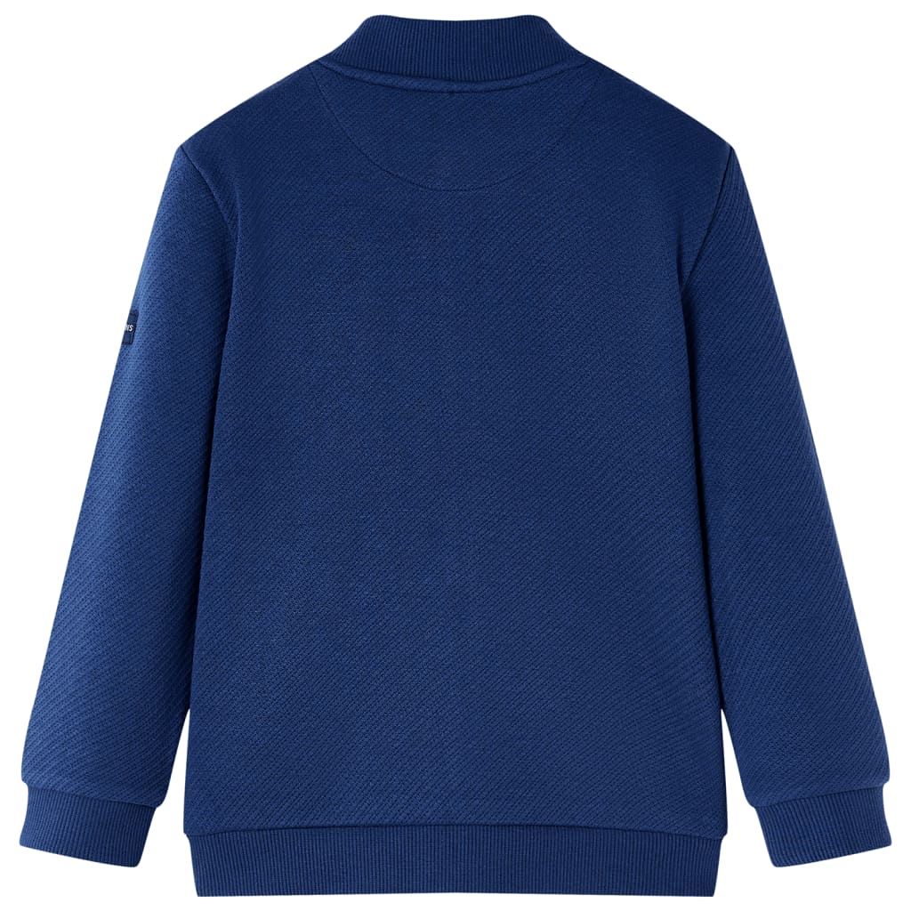 VidaXL Kinderstrickjacke mit Reißverschluss 116 Marineblau