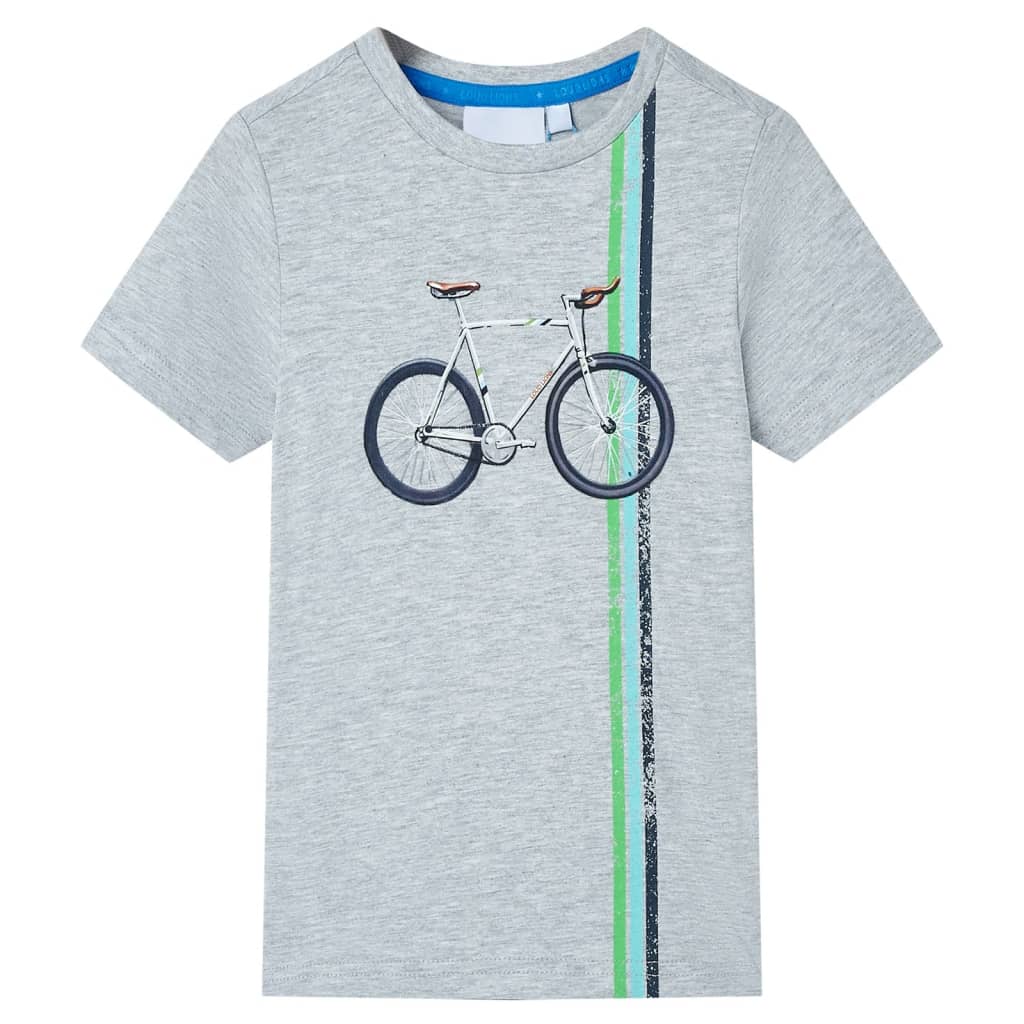 VidaXL Kindershirt mit kurzen Ärmeln 128 Grau