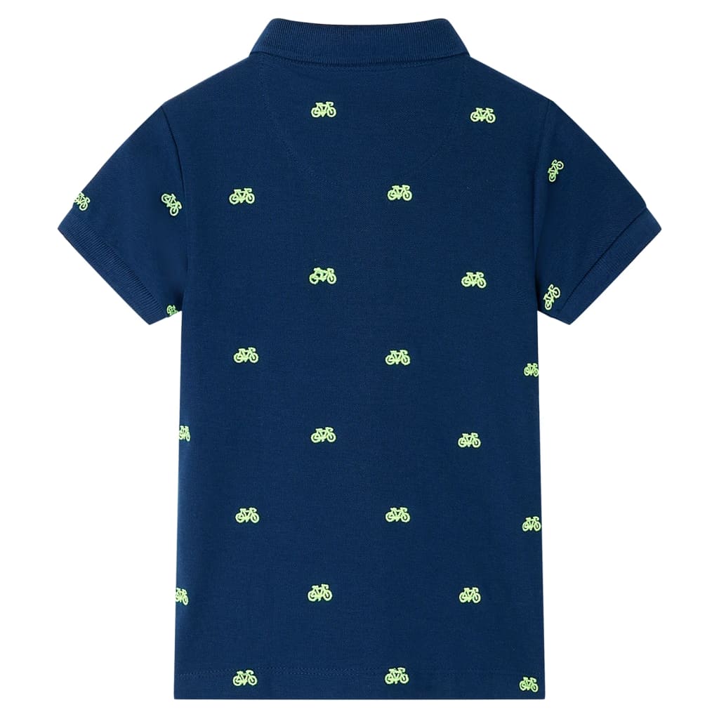 VidaXL Kinderpoloshirt 128 Marineblau