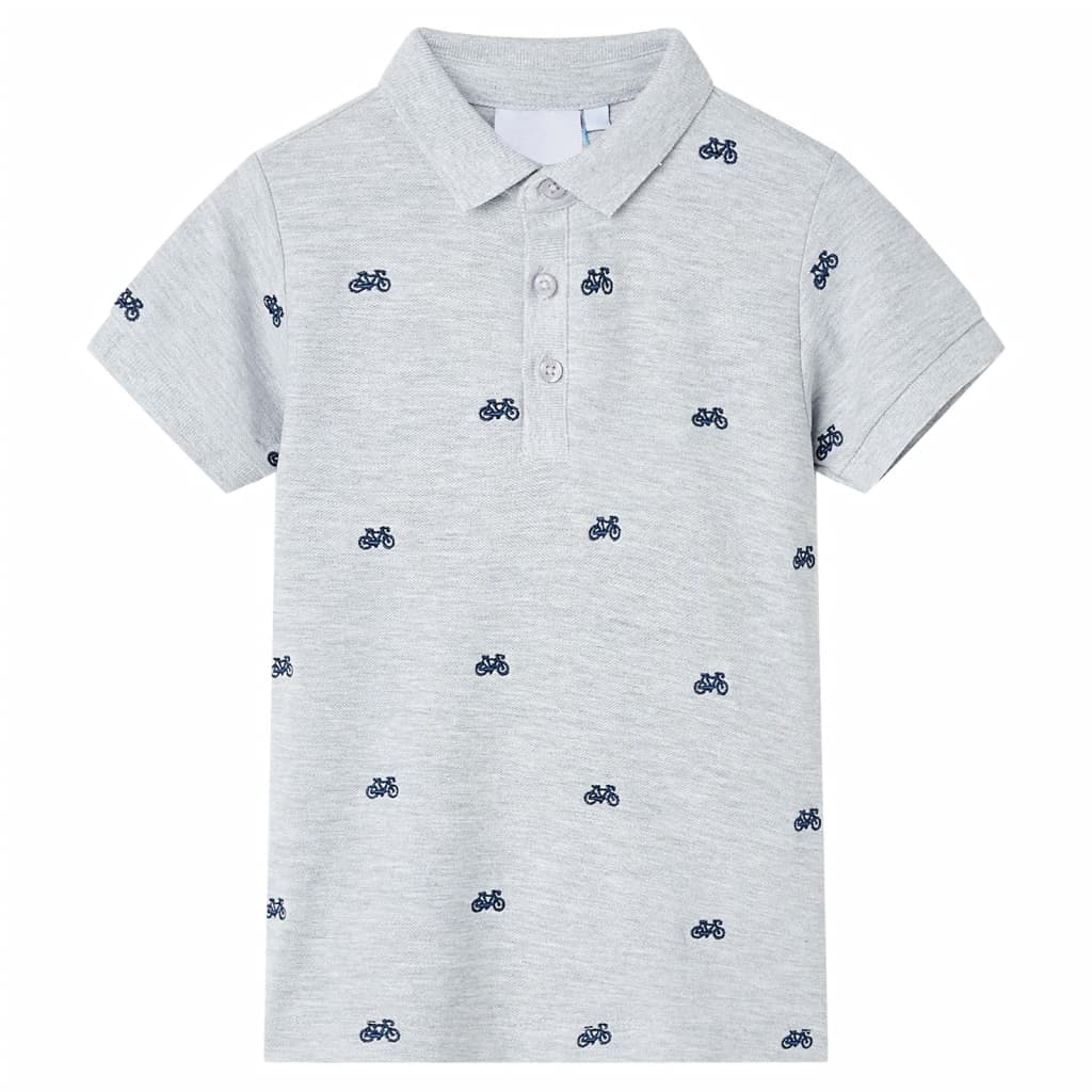 VidaXL Kinderpoloshirt 104 Grau Melange
