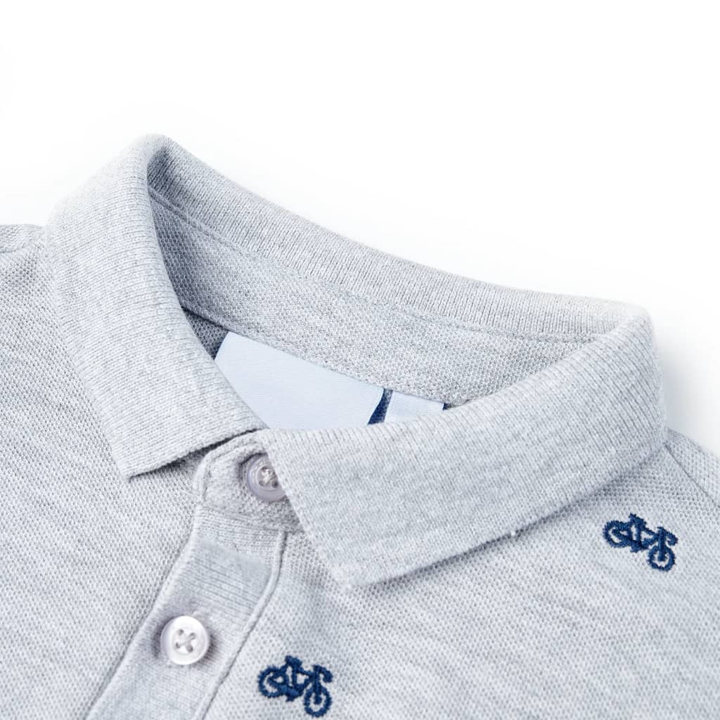 VidaXL Kinderpoloshirt 104 Grau Melange