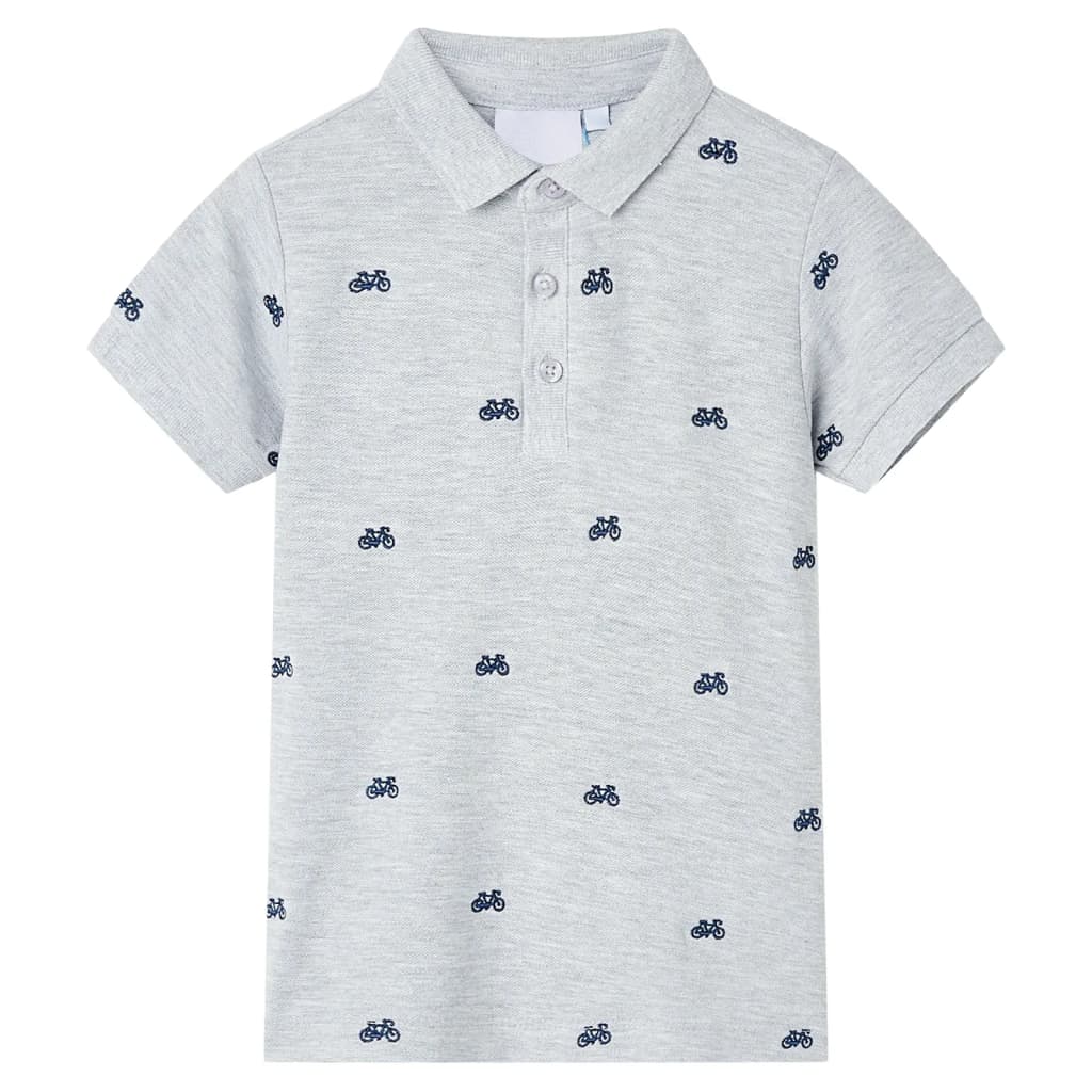 VidaXL Kinderpoloshirt 140 Grau Melange