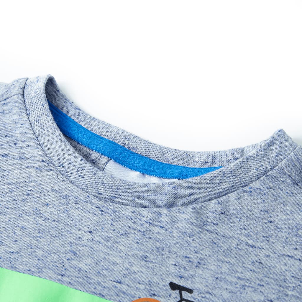 VidaXL Kindershirt mit kurzen Ärmeln 128 blau gemischt