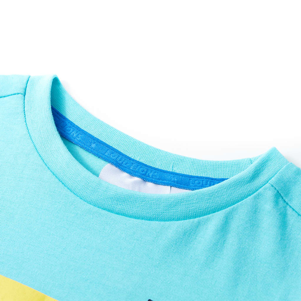 VidaXL Kindershirt mit kurzen Ärmeln 92 Meeresblau