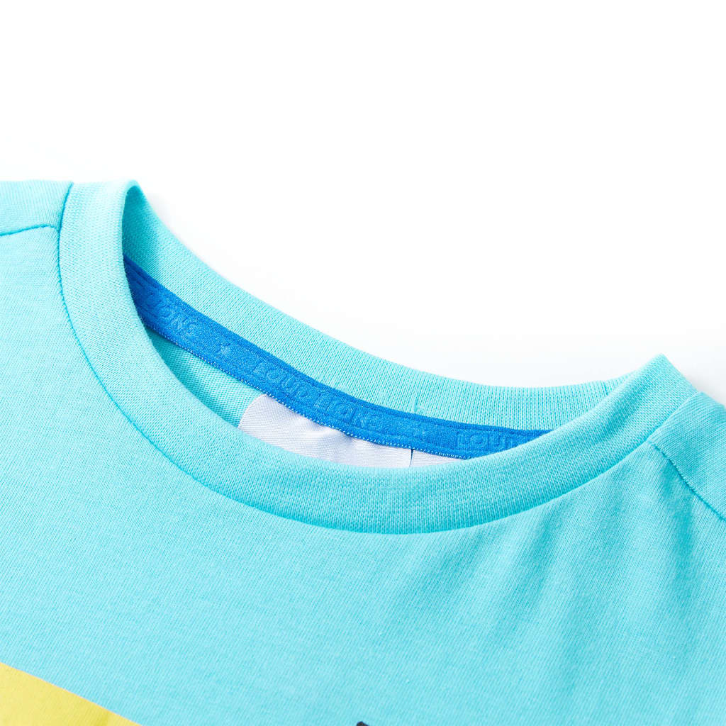 VidaXL Kindershirt mit kurzen Ärmeln 104 Meeresblau