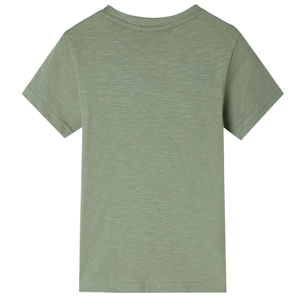 VidaXL Kindershirt mit kurzen Ärmeln 116 helles Khaki