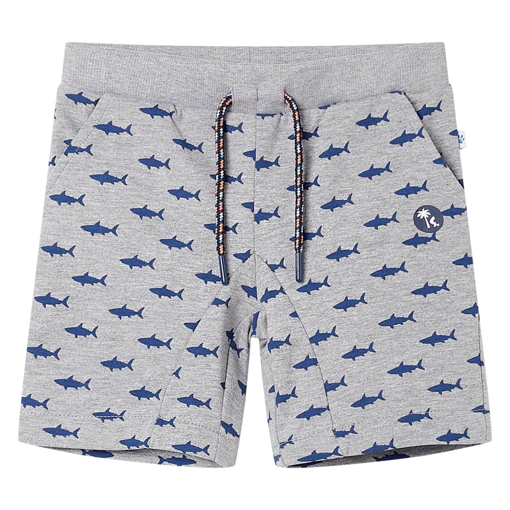 VidaXL Children's shorts with drawstring 116 light gray melange