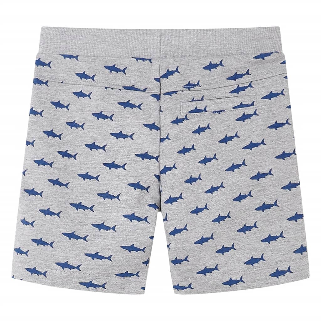 VidaXL Kindershorts mit Kordelzug 128 Hellgrau Melange