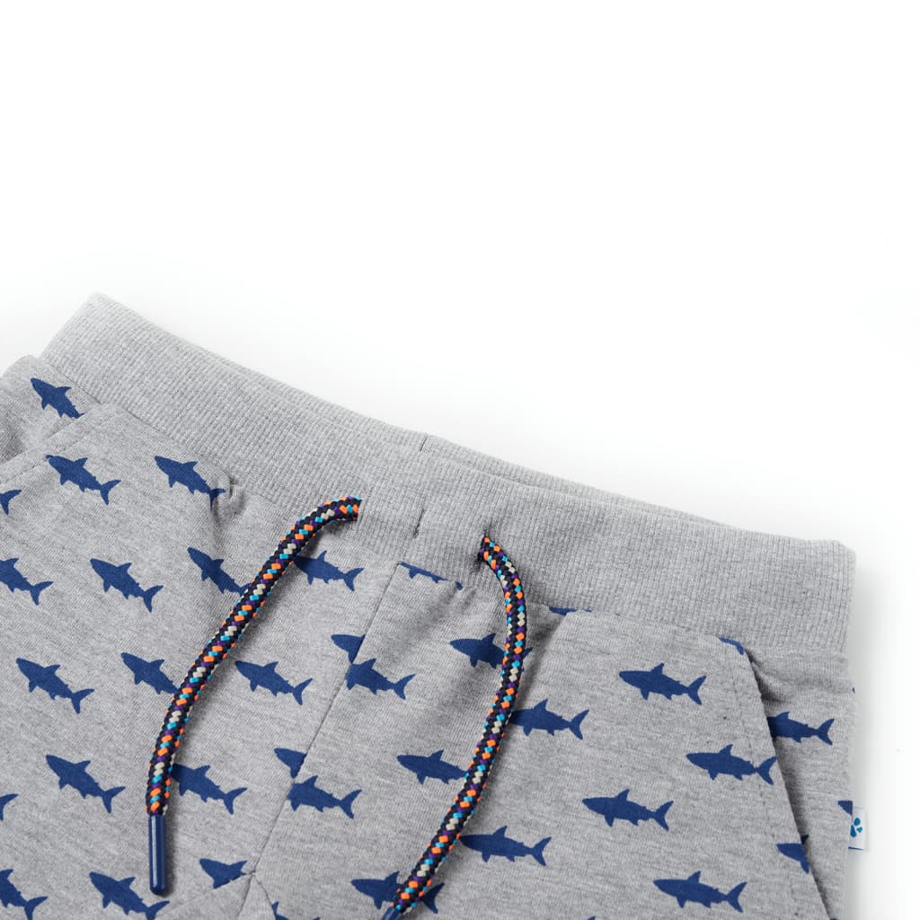 VidaXL Kindershorts mit Kordelzug 140 Hellgrau Melange