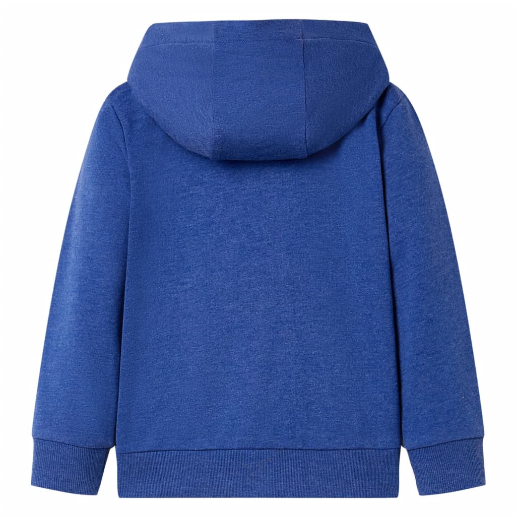 VidaXL Kinderstrickjacke mit Kapuze und Reißverschluss 116 dunkelblau gemischt