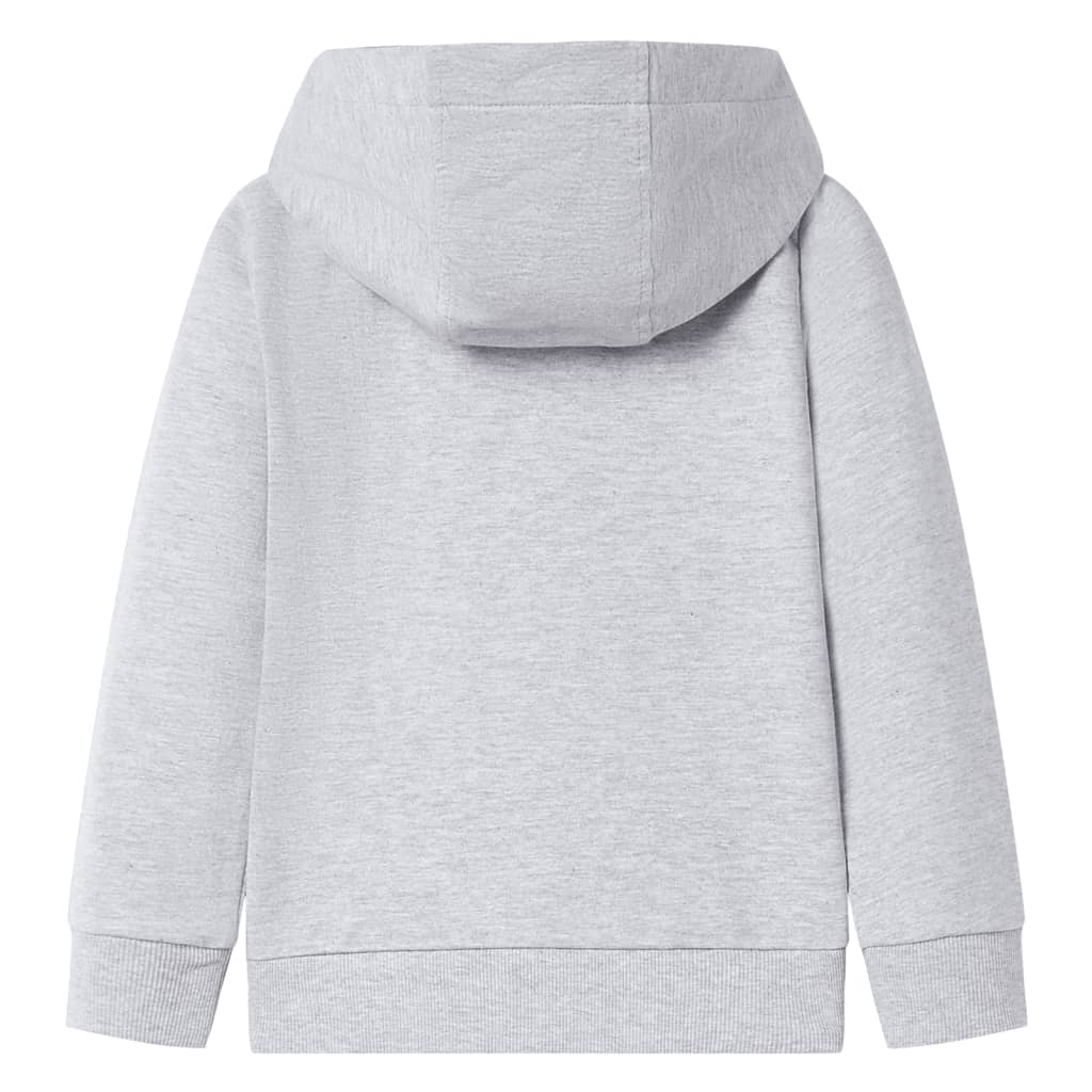 VidaXL Kinderstrickjacke mit Kapuze und Reißverschluss 140 Grau
