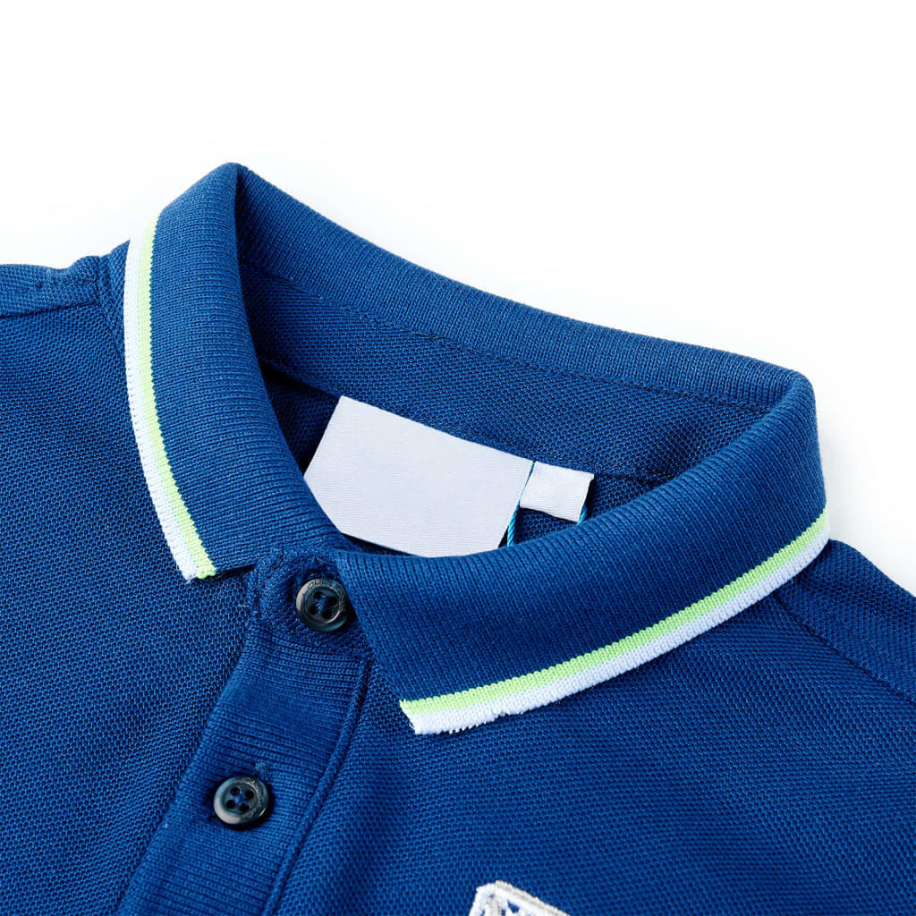 VidaXL Kinderpoloshirt 128 dunkelblau