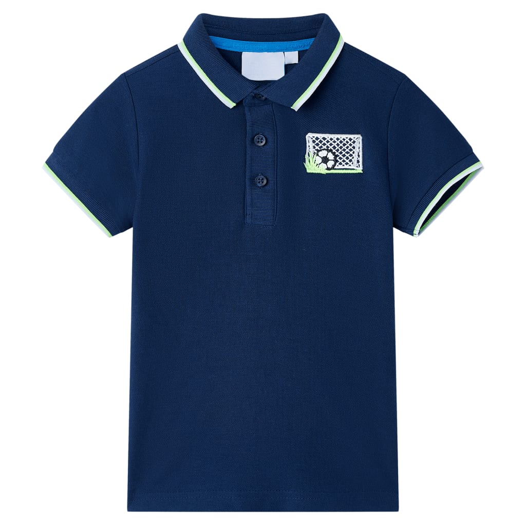 VidaXL Kinderpoloshirt 92 Marineblau