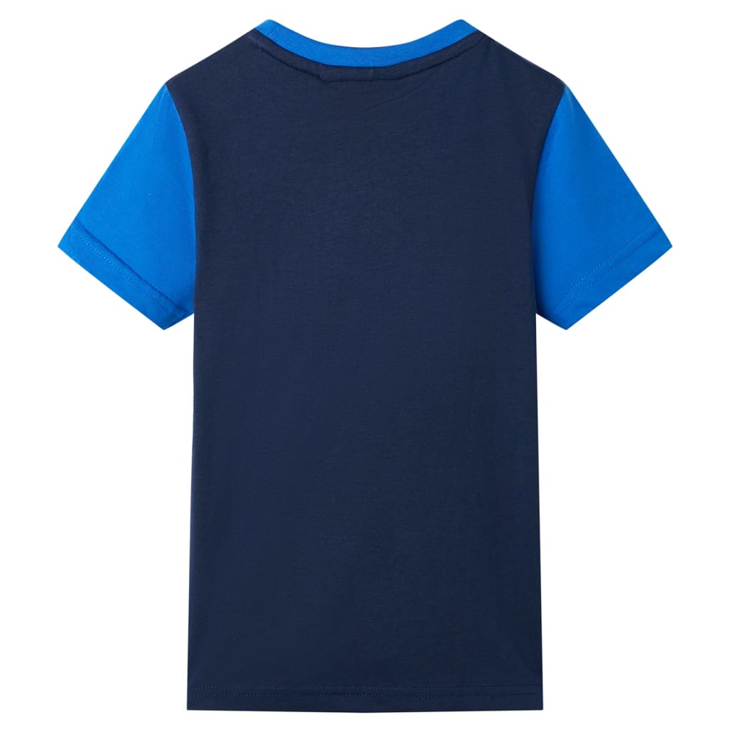 VidaXL Kinderhemd 92 Blau und Marineblau