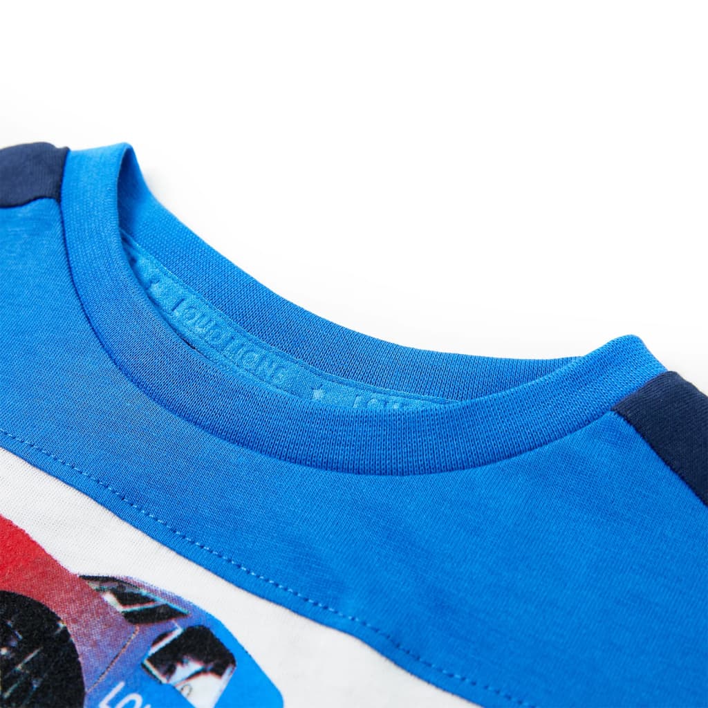 VidaXL Kinderhemd 92 Blau und Marineblau
