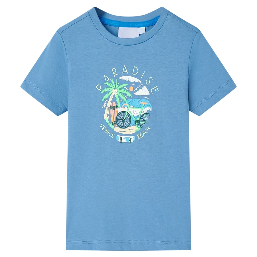 VidaXL Kindershirt 128 mittelblau