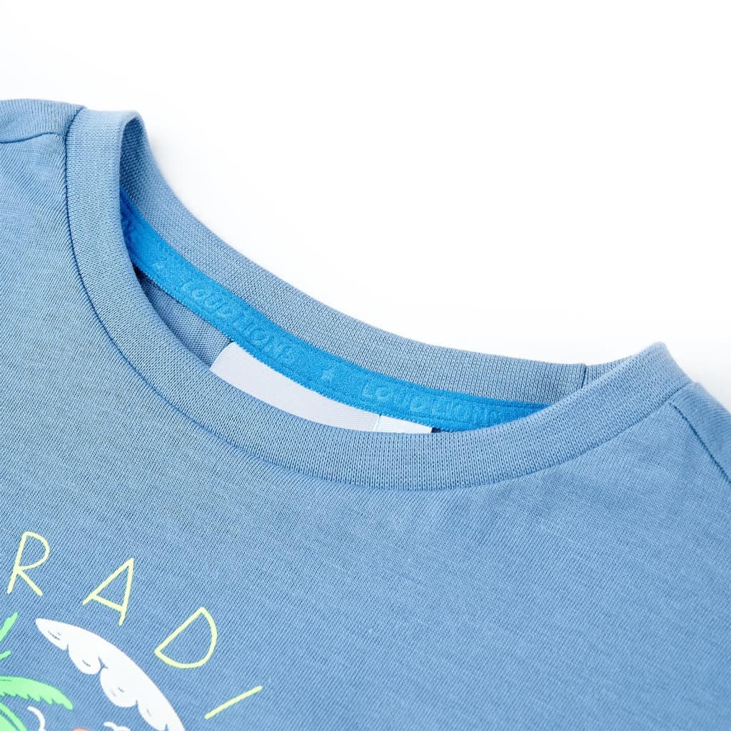 VidaXL Kindershirt 140 Mittelblau