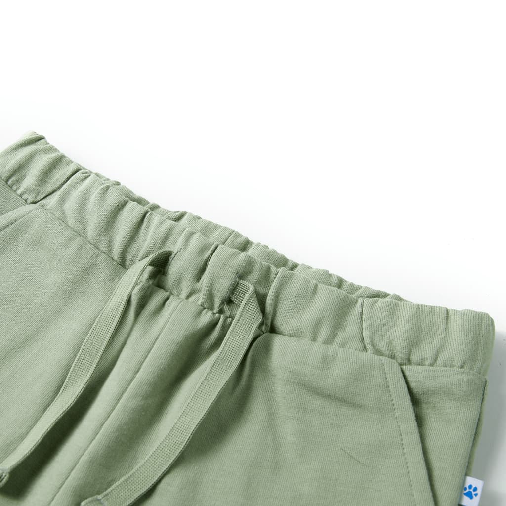 VidaXL Kindershorts mit Kordelzug 92 Hellkhaki