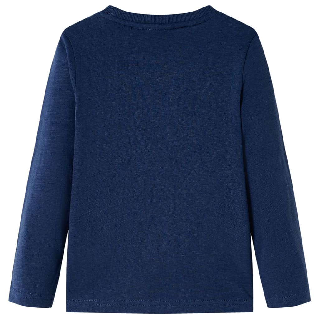 VidaXL Kinderhemd mit langen Ärmeln 116 Marineblau gemischt