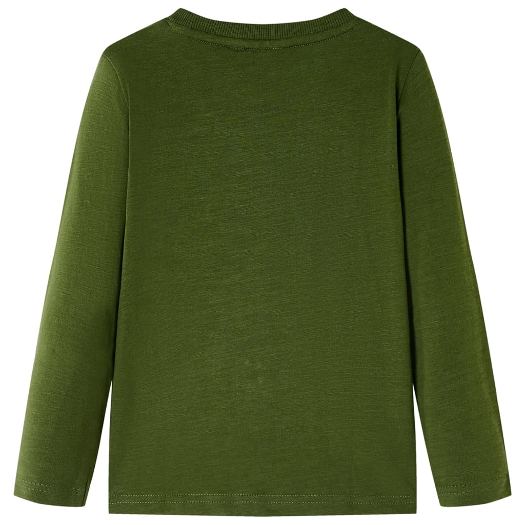 VidaXL Kinderhemd mit langen Ärmeln 140 dunkles Khaki