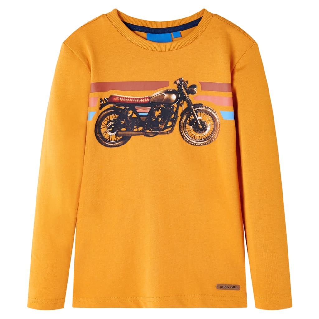 VidaXL Kindershirt mit langen Ärmeln 116 Ocker