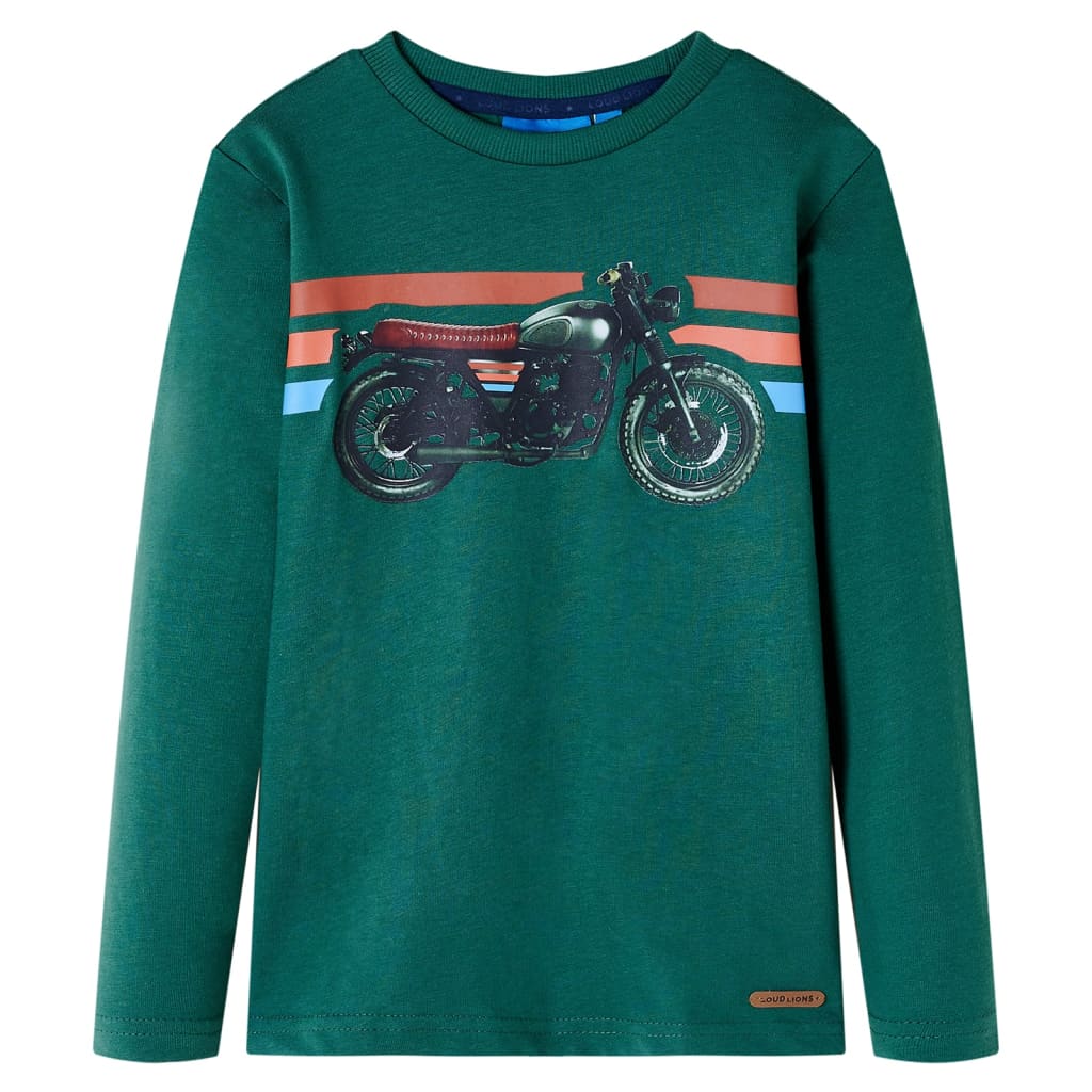 VidaXL Kindershirt mit langen Ärmeln 128 grün