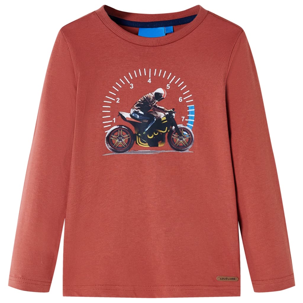 VidaXL Kindershirt mit langen Ärmeln 92 hennafarben