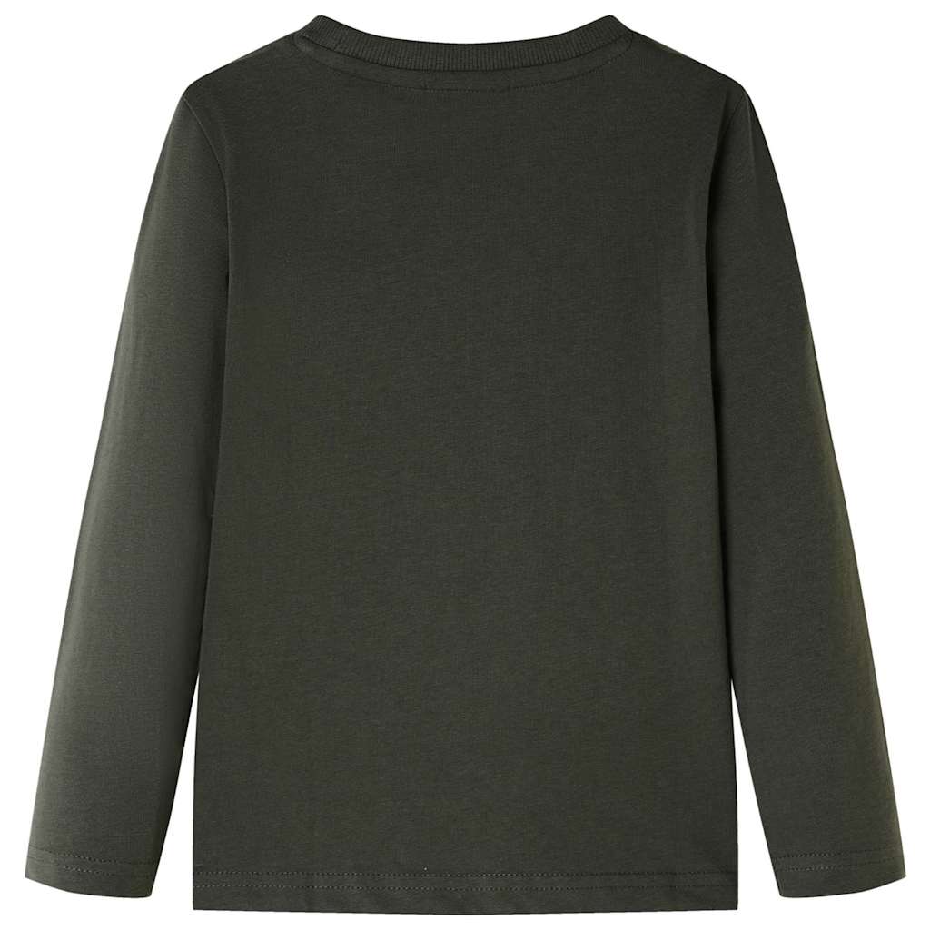 VidaXL Kindershirt mit langen Ärmeln 116 Khaki