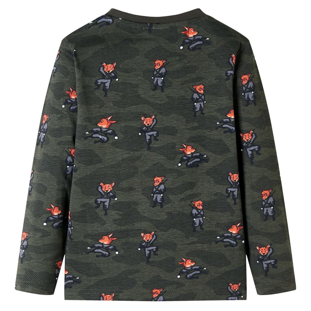 VidaXL Kinderpyjama mit langen Ärmeln 104 Khaki