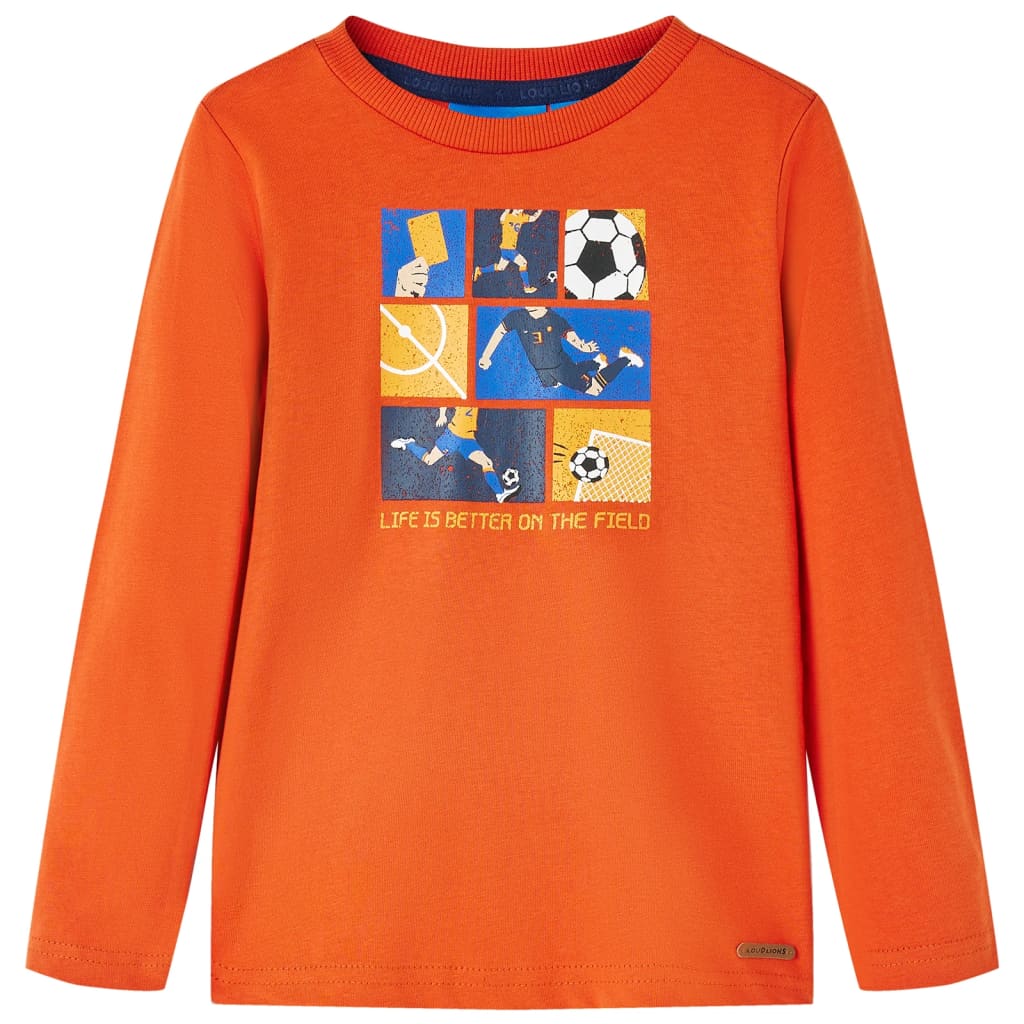 VidaXL Kindershirt mit langen Ärmeln 92 Orange