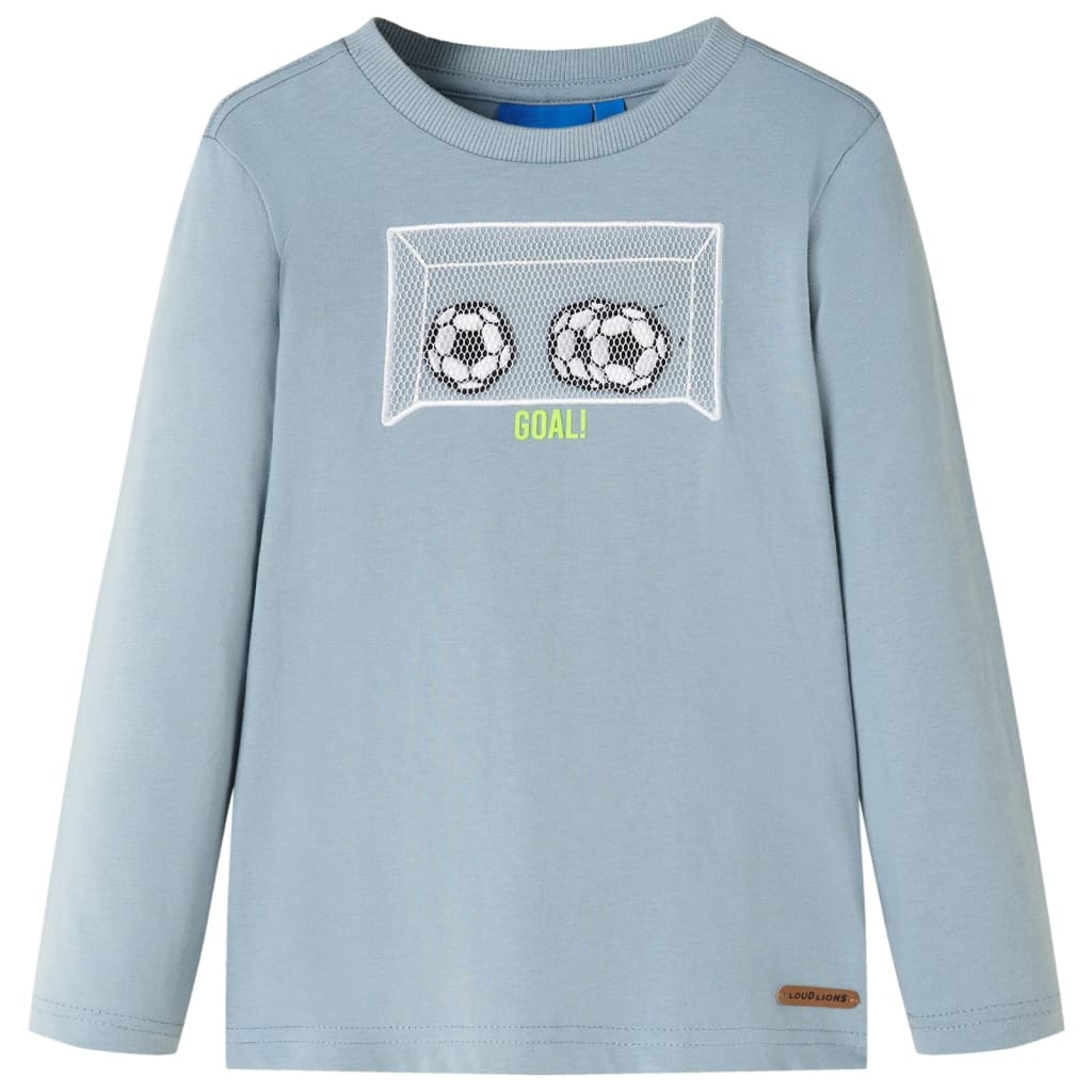 VidaXL Kindershirt mit langen Ärmeln 128 Hellblau