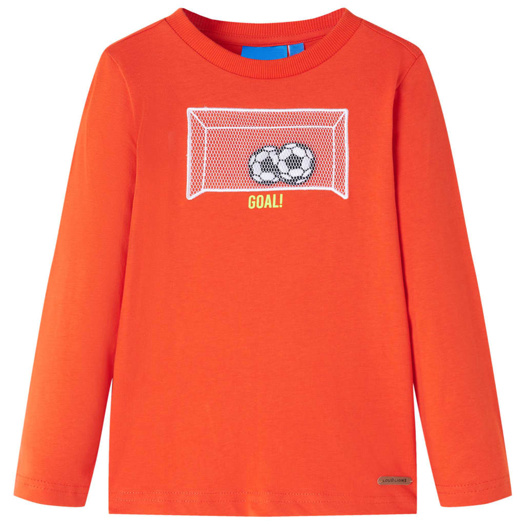 VidaXL Kindershirt mit langen Ärmeln 116 leuchtend orange