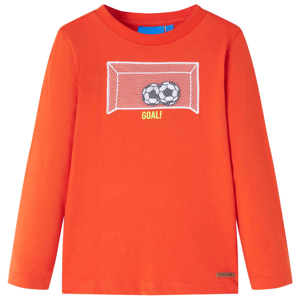 VidaXL Kindershirt mit langen Ärmeln 128 leuchtend orange