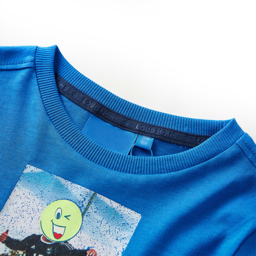 VidaXL Kindershirt mit langen Ärmeln 128 Kobaltblau