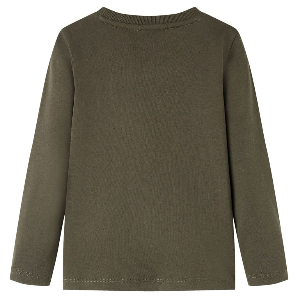 VidaXL Kindershirt mit langen Ärmeln 92 Khaki