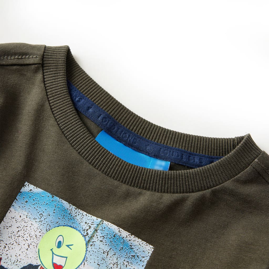 VidaXL Kindershirt mit langen Ärmeln 104 Khaki