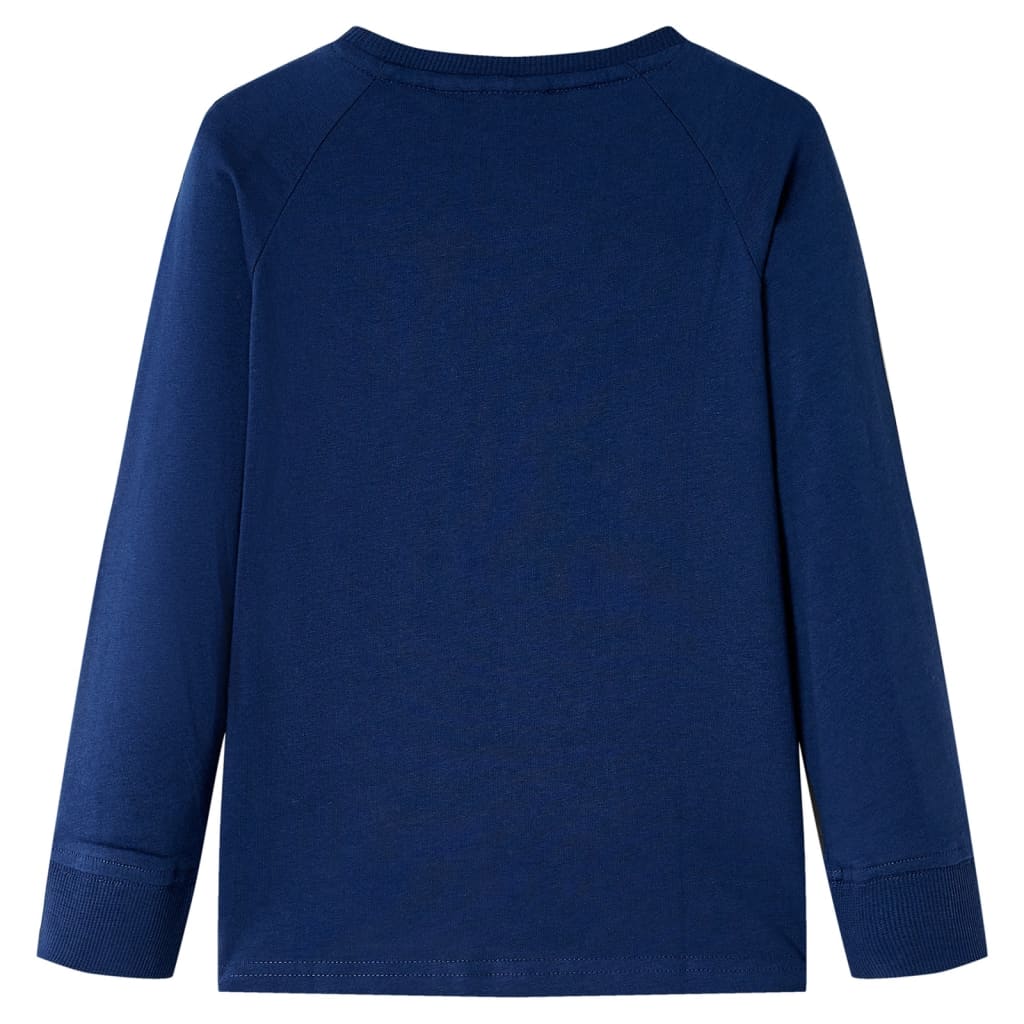 VidaXL Kindershirt mit langen Ärmeln 128 Marineblau