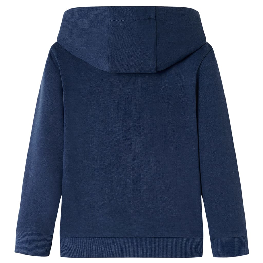 VidaXL Kinderpullover mit Kapuze 128 Marineblau und Orange gemischt