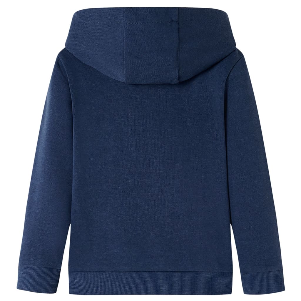 VidaXL Kinderpullover mit Kapuze 140 Marineblau und Orange gemischt