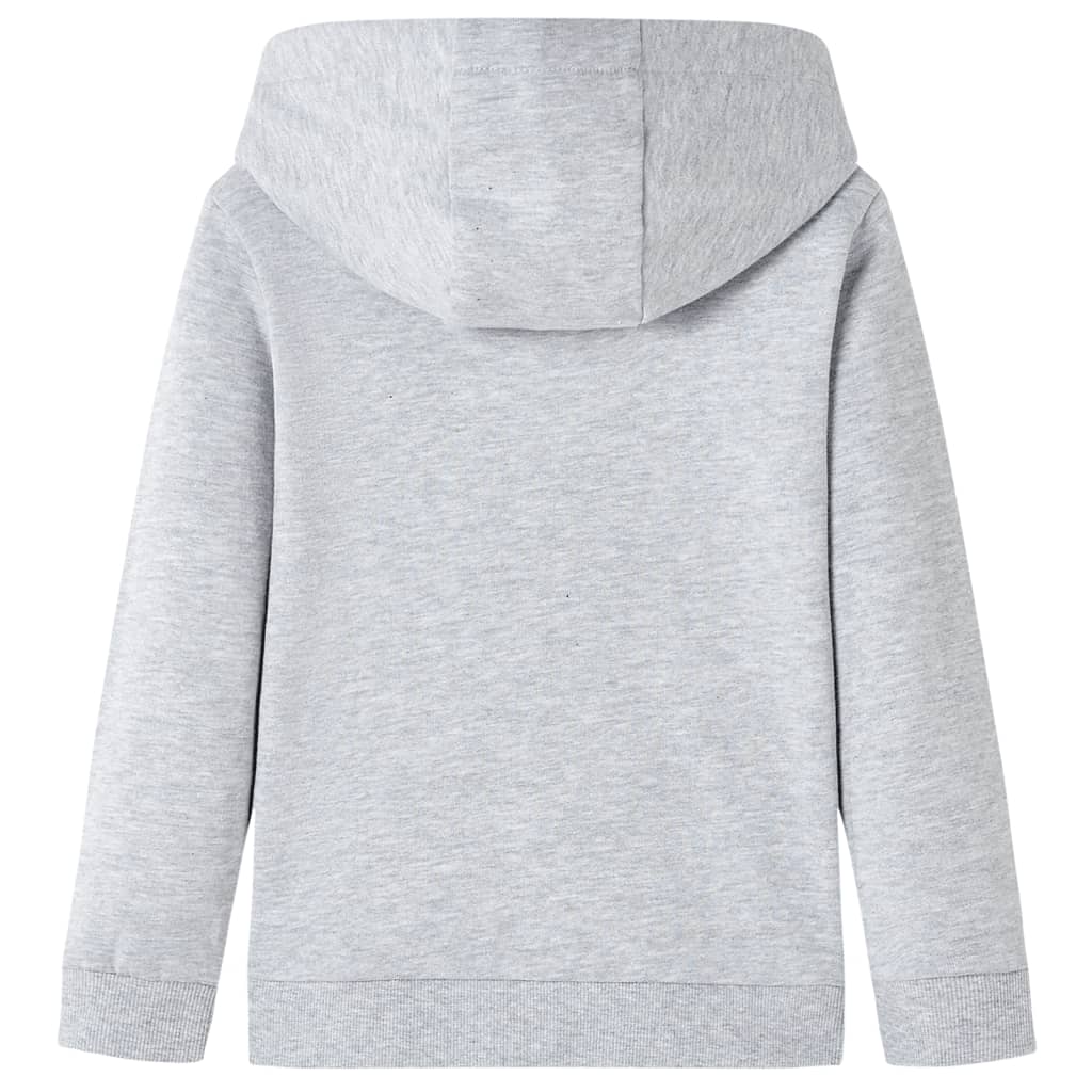 VidaXL Kinderpullover mit Kapuze 92 grau und orange gemischt