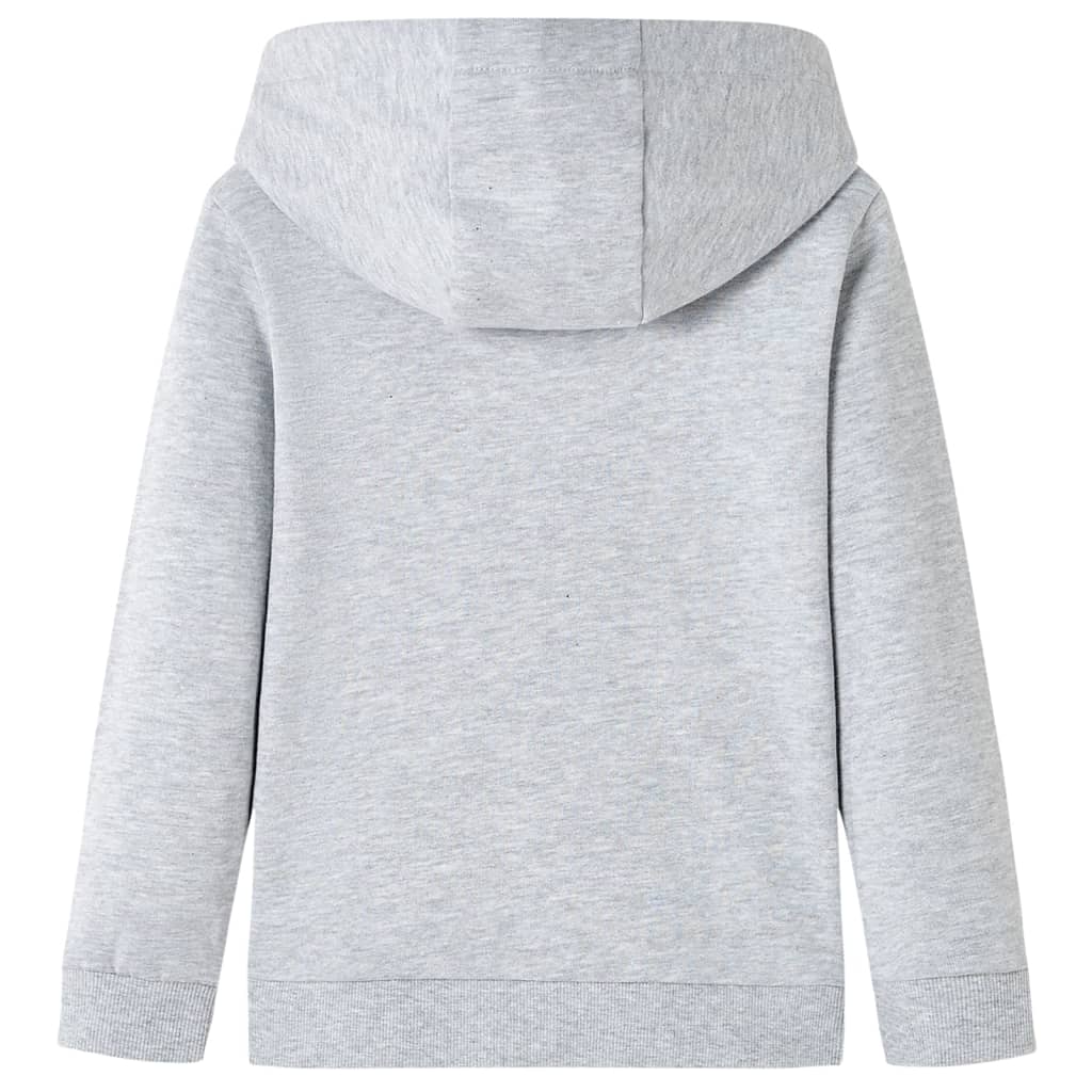 VidaXL Kinderpullover mit Kapuze 104 grau und orange gemischt