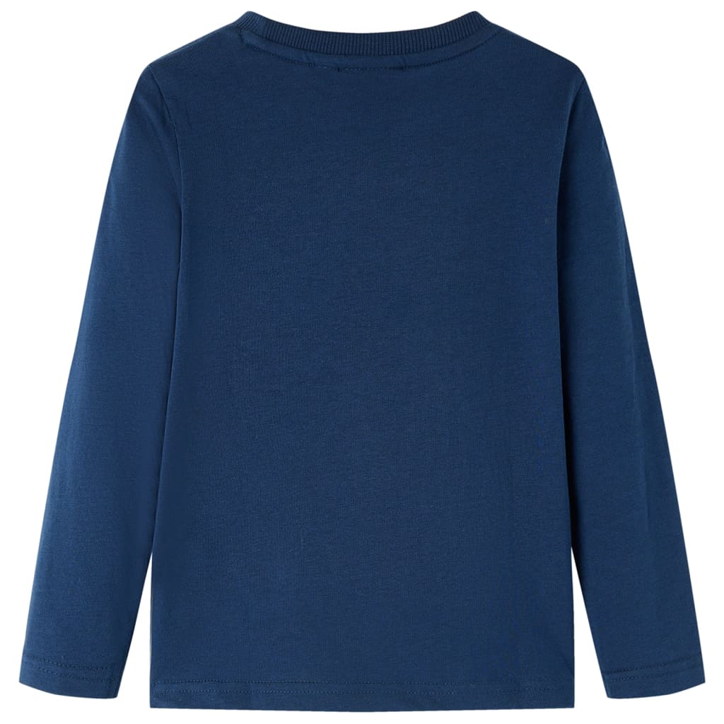 VidaXL Kindershirt mit langen Ärmeln 92 Marineblau