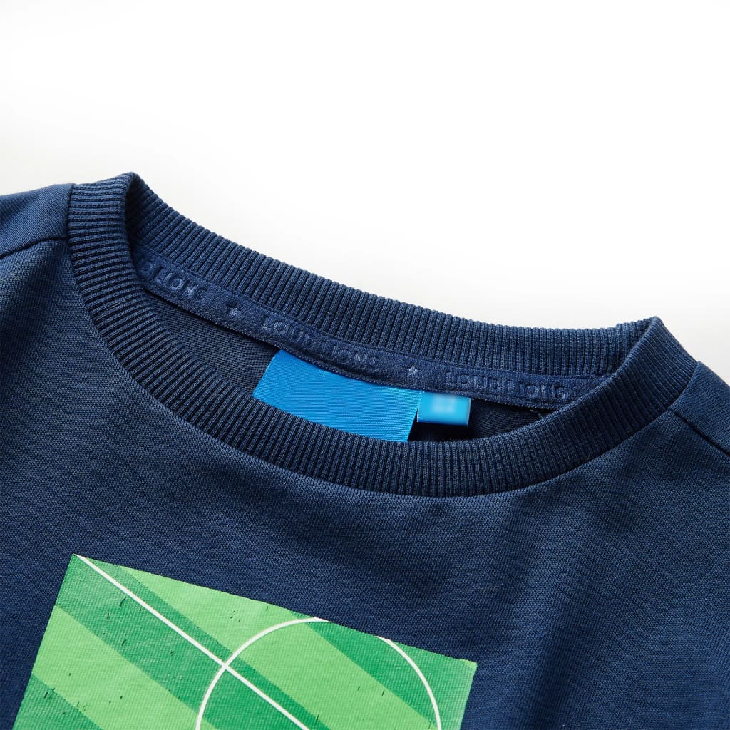 VidaXL Kindershirt mit langen Ärmeln 92 Marineblau